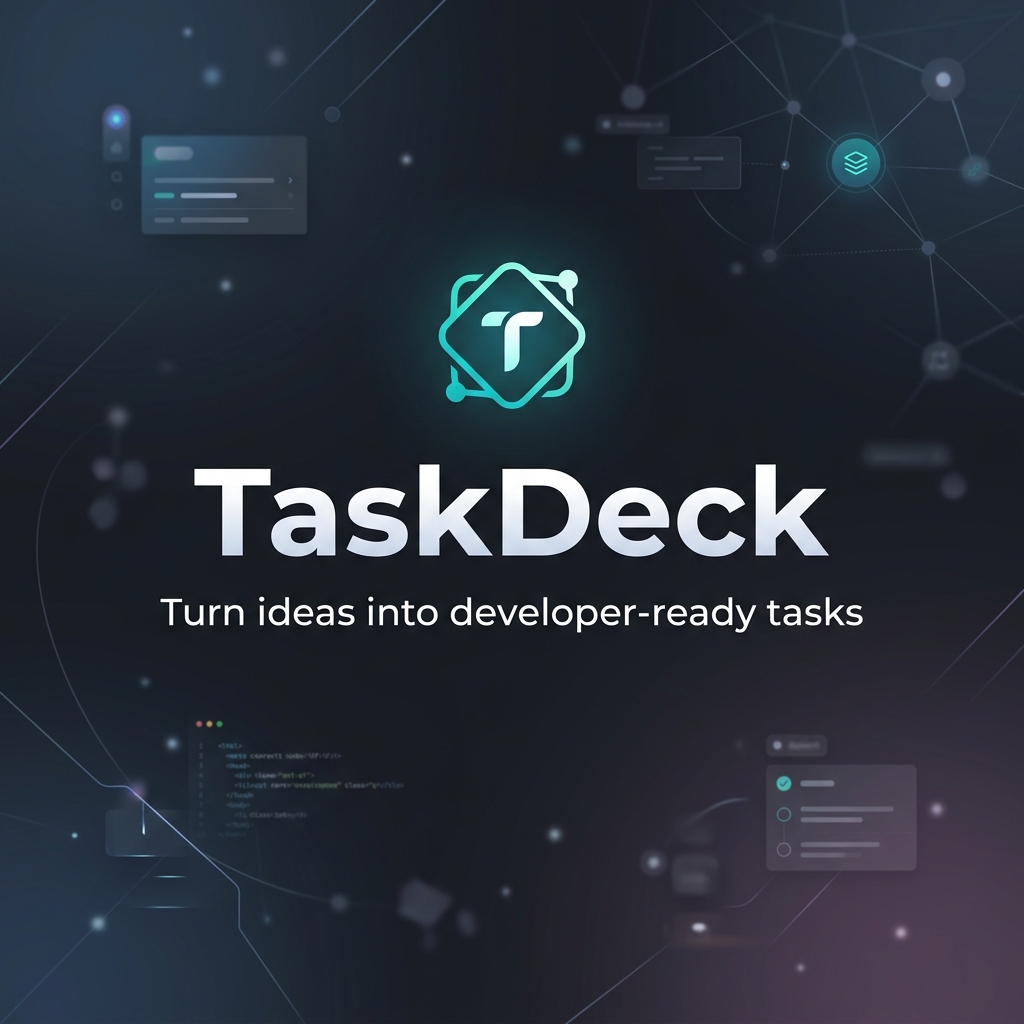 TaskDeck — AI Task Generator for Developers